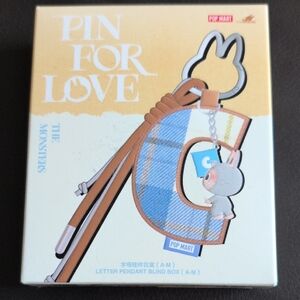 Authentic Labubu Pin For Love Letter Pendant Letter "E" New In box